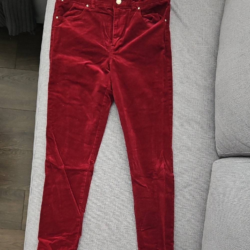 Club Monaco Rich Red Velvet Pants